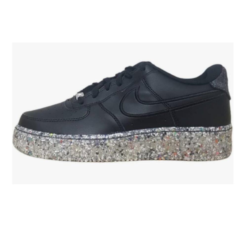 Nike Kids Air Force 1 Impact Recycled Speckle Black Shoes Sneakers Size 4.5Y